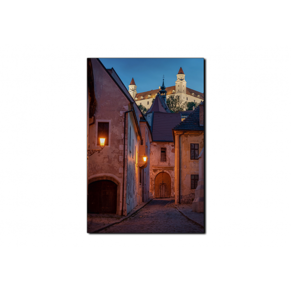 Obraz na plátně - Bratislava staré město s hradem vzadu- obdélník
